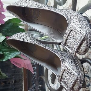 ROGER VIVIER Authentic Limelight Strass Platform Pumps shoes - Silver - US7/EU37